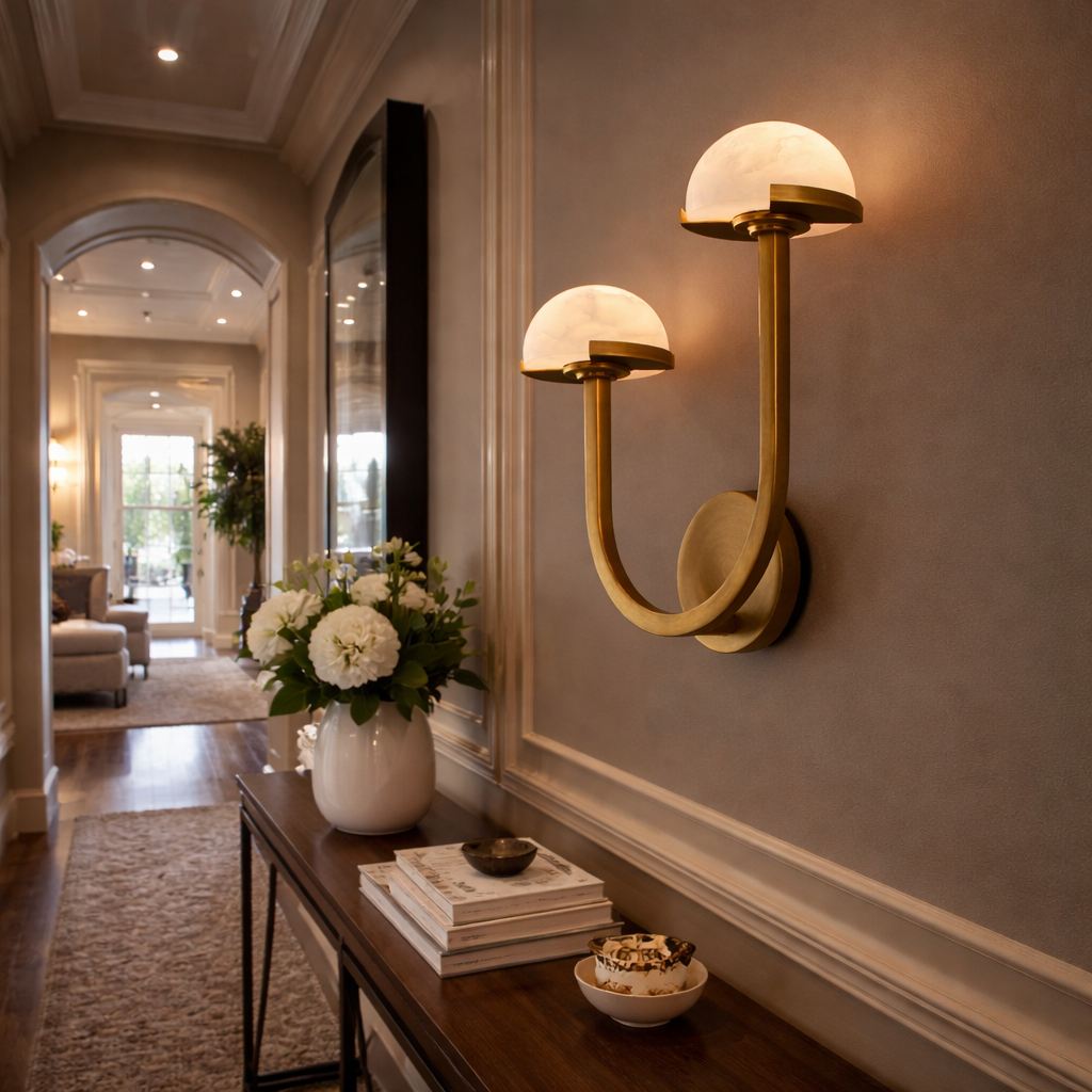 Contemporary Left Double Wall Sconce