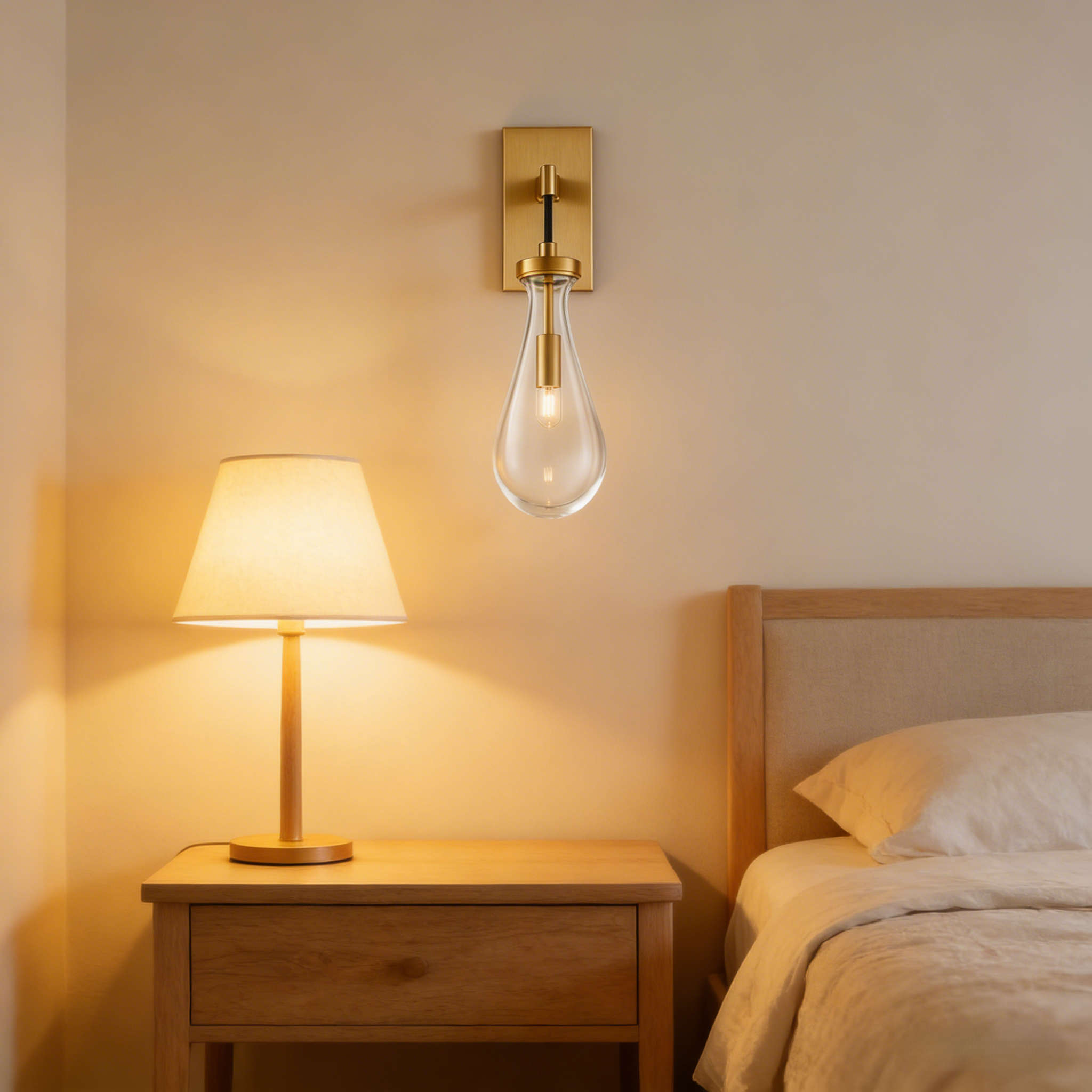 Glass Raindrop Wall Sconce