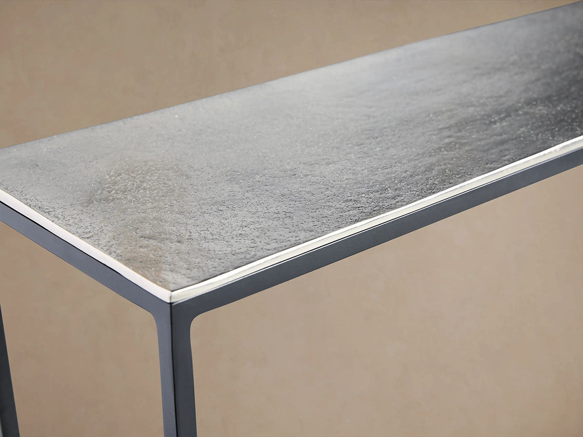 Kavali Slim Metal Entrance Console Table Solid Iron Frame Hallway Entryway Table
