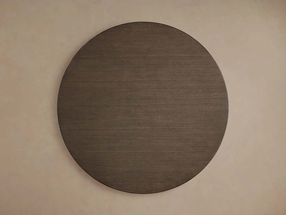 Saint Germain Round Oak Dining Table with Wood Dauphine Base