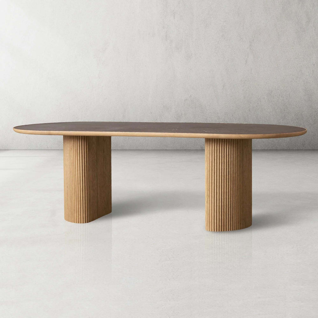 Astor Natural Marble Stone Top Dining Table
