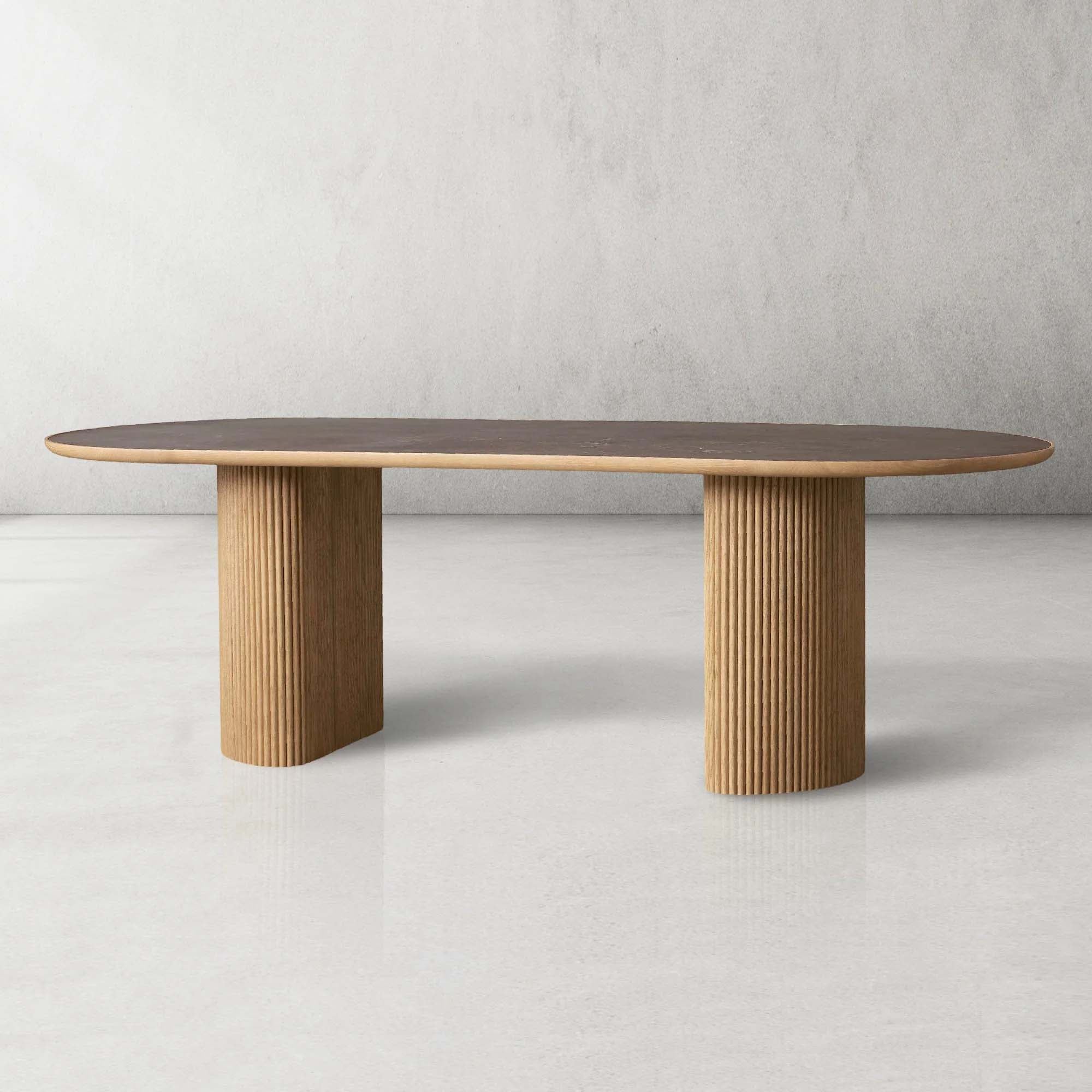 Astor Natural Marble Stone Top Dining Table