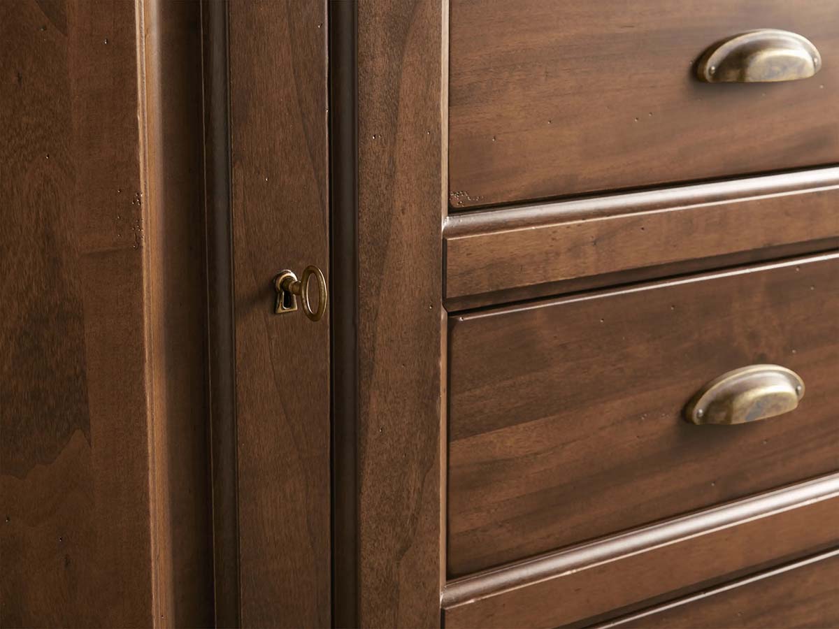 Tuscany Poplar Buffet Table Wood Sideboard Vintage 4 drawers Living Room Old World Entryways Cabinet