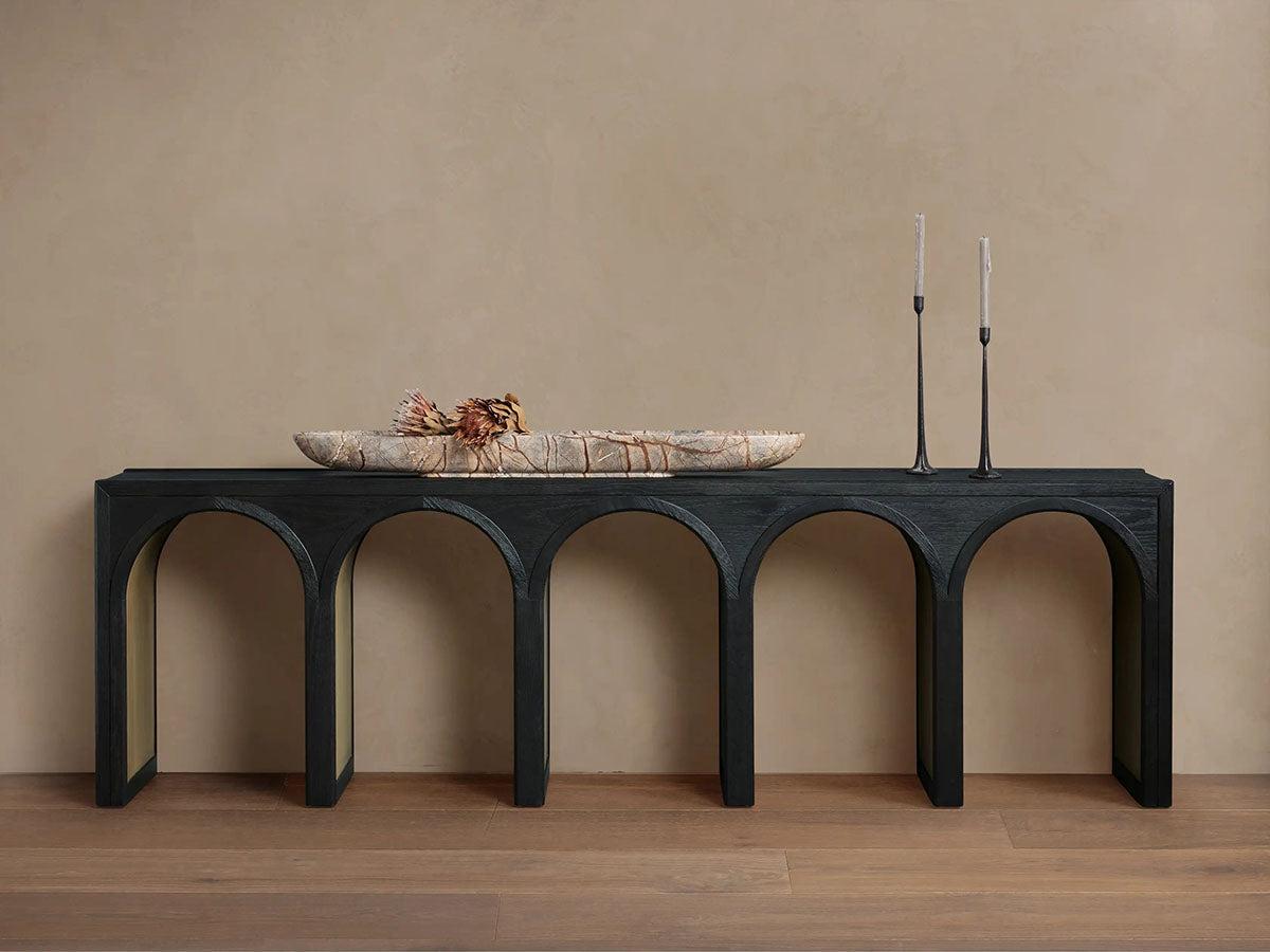 Hattie Oak Entrance Console Table Country Entryway Table