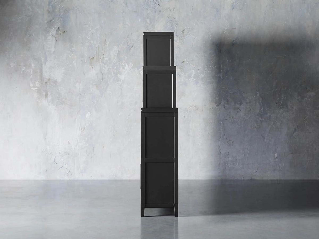 Rowan Modular Wall Unit Storage Tall Display Cabinet Wood Bookcase with Glass Door