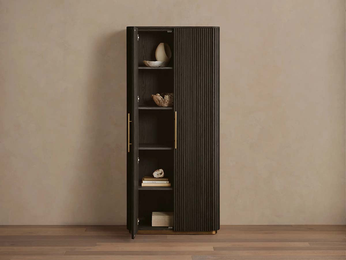 Finnley Wood Tall Cabinet Living Room Country Storage Cabinet with Doors