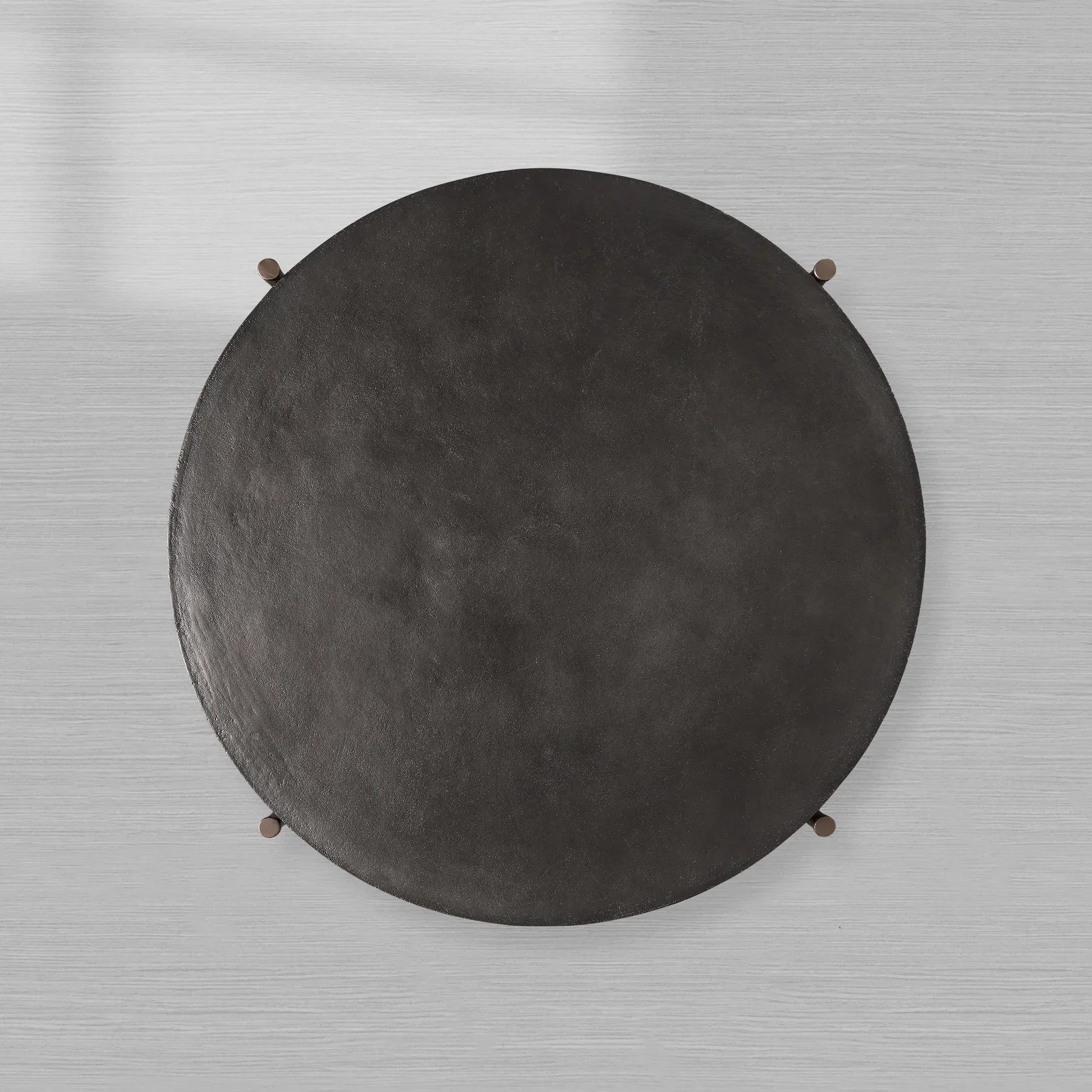 Donovan Cast Aluminum Coffee Table Round Living Room Cocktail Table Metal Top Center Tea Table