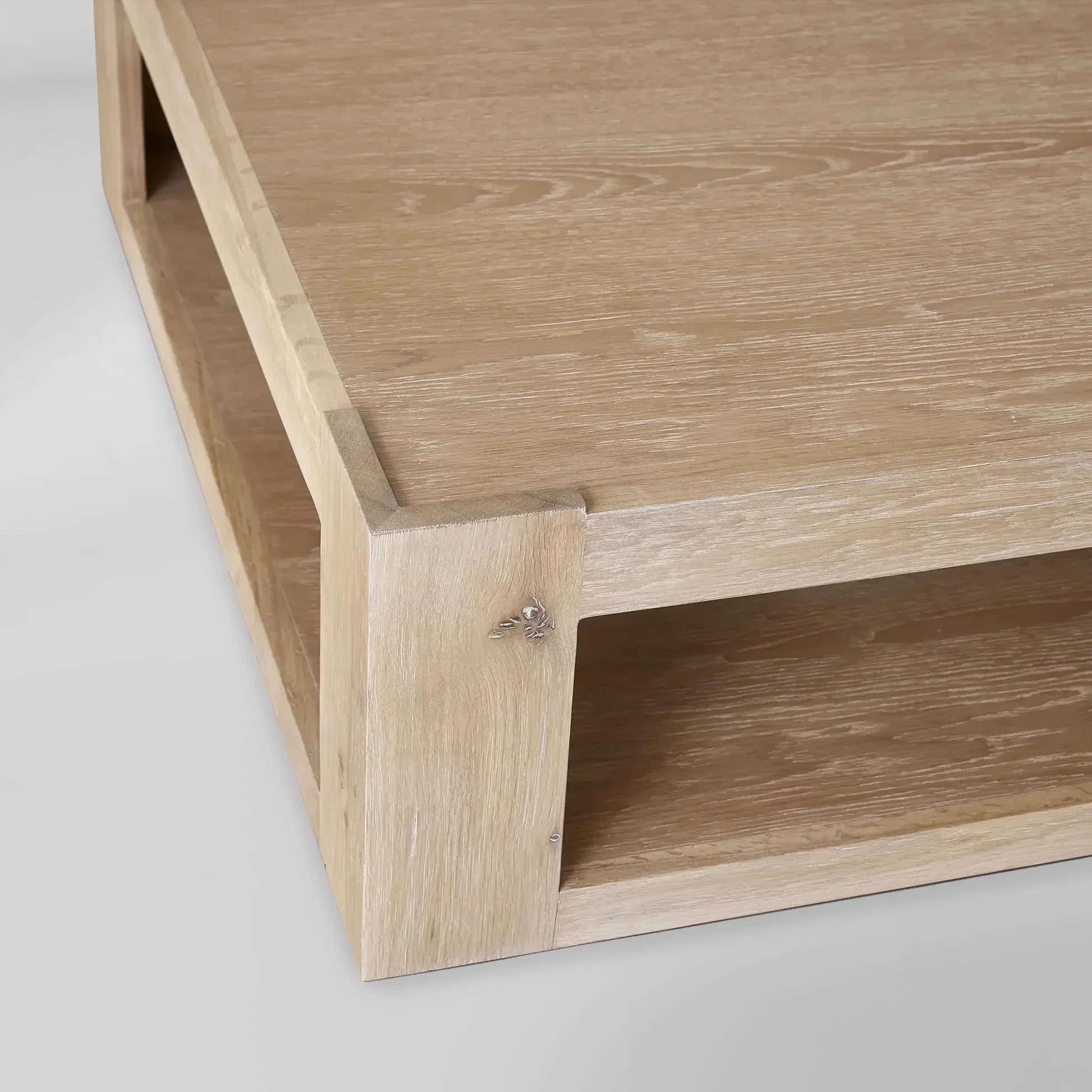 Devon Parson-Style Coffee Table Natural Oak Wood Living Room Center Tea Table Rectangular Cocktail Table