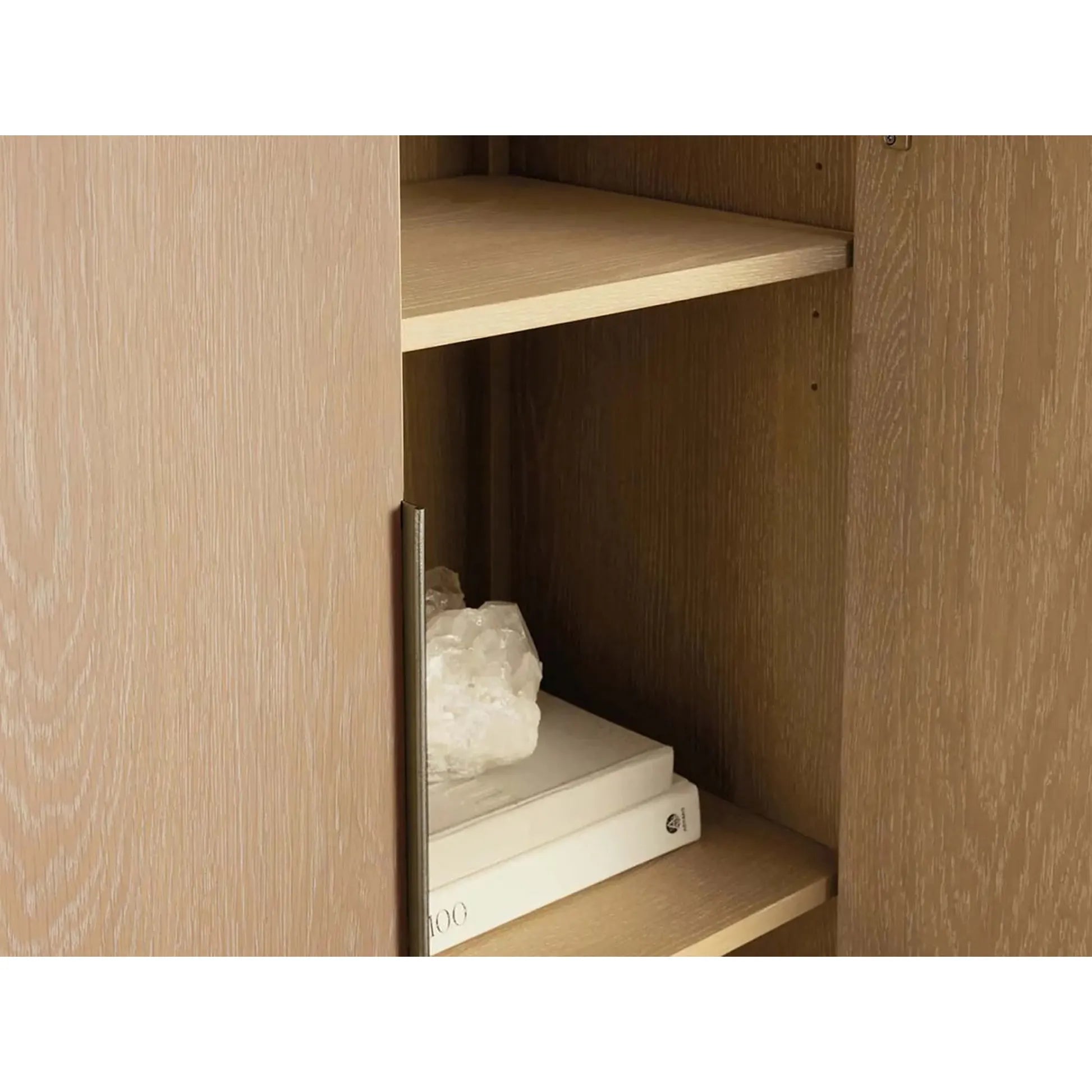 Caden Wood Door Tall Storage Cabinet Walnut Curio Display Cabinet dining Entryway China Cabinet