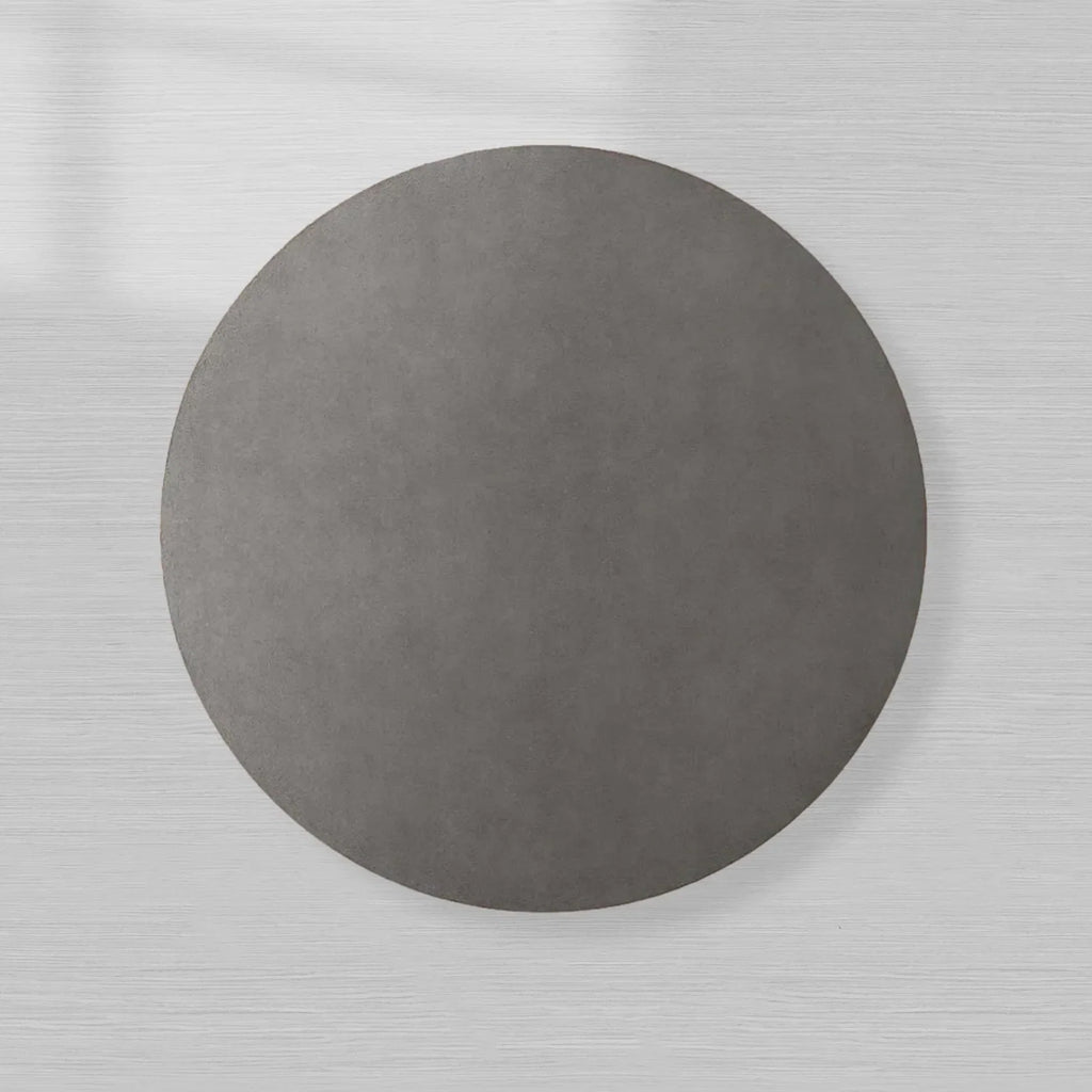 Malone Round Plinth Coffee Table Leather Cocktail Table Modern Living Room Center Tea Table