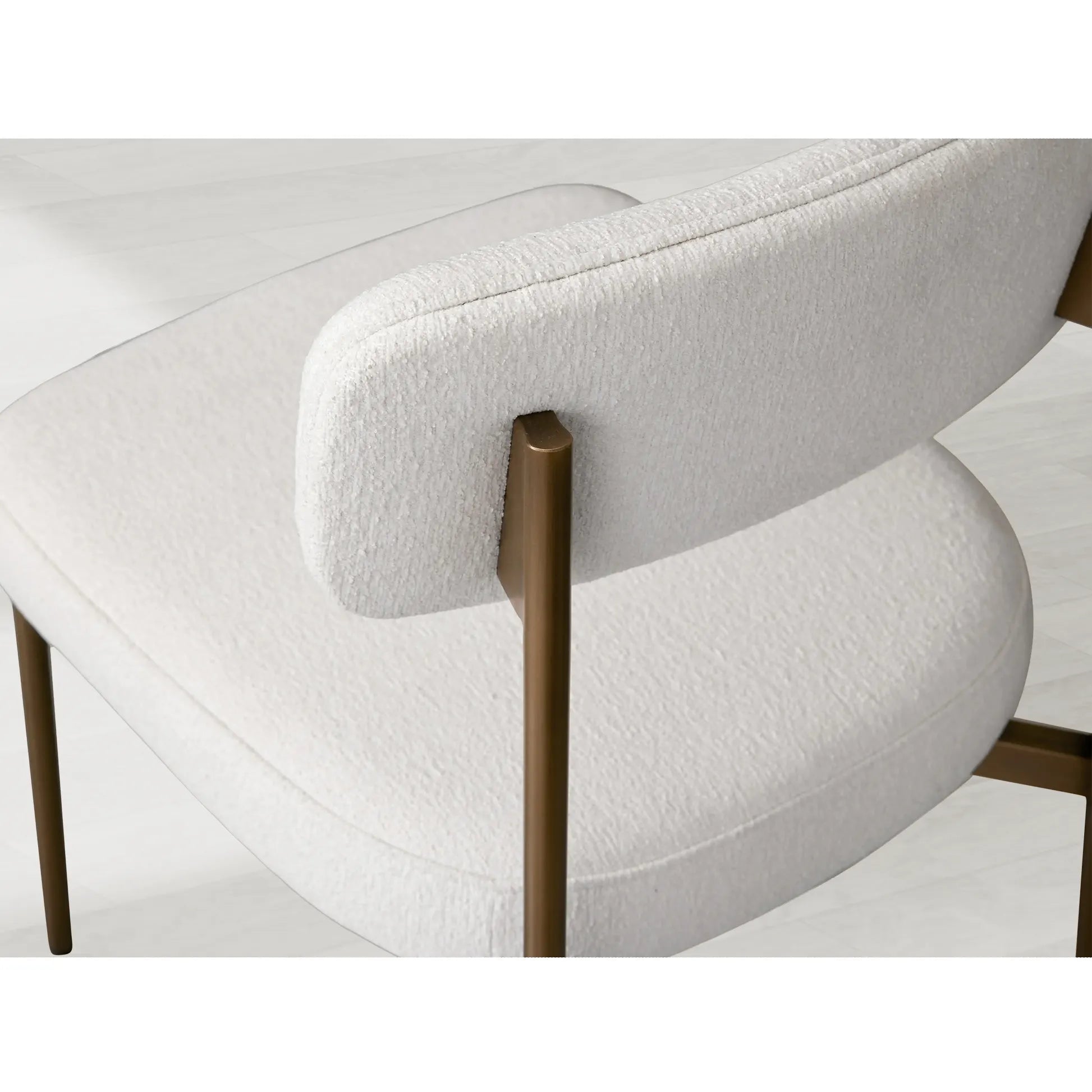 Billie Performance Fabric Dining Chair Modern Antiqued Iron Frame Living Room Chairs