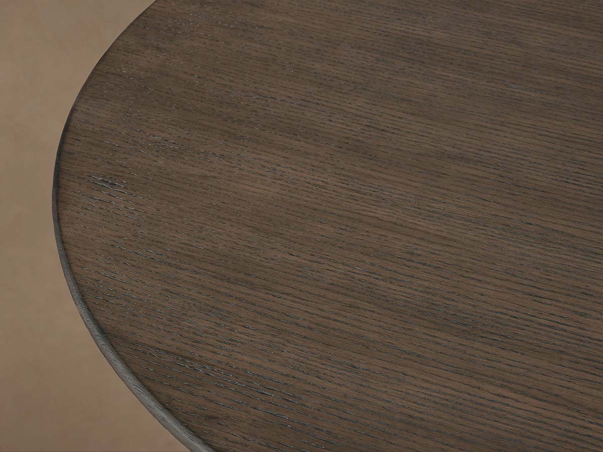 Saint Germain Round Oak Top Dining Table with Natural Wood Toulouse Base