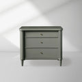 Henley Nightstand Solid Mahogany Nightside Tables With Three Drawers