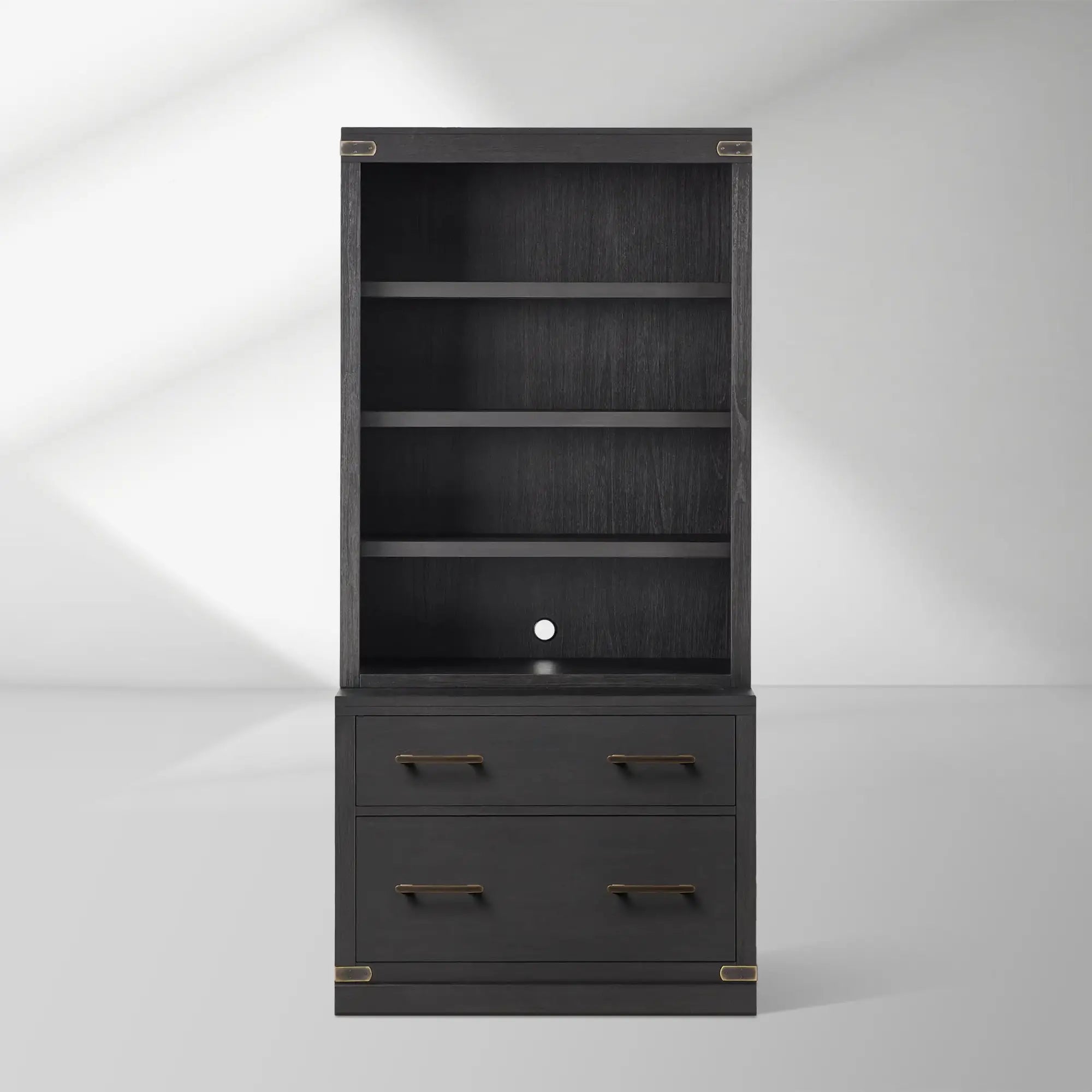 Tremont Modular Wood Bookcase Mid-Century Tall Cabinets