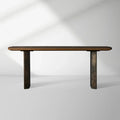 Polanco Ash Entrance Console Wood Hallway Entryway Table With Steel Base