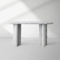 Serafin Entryway Console Table in Grey Dolomite Natural Stone Hallway Entrance Table