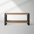 Telluride Entryway Console Table Reclaimed Oak Hallway Entrance Table With Steel Base