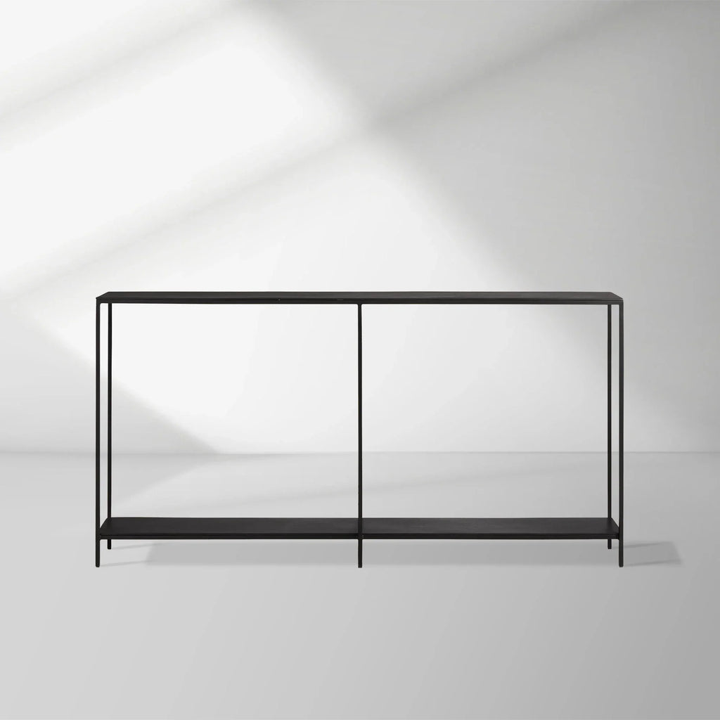 Kavali Metal Entryway Console Table Solid Iron Frame Hallway Entrance Table