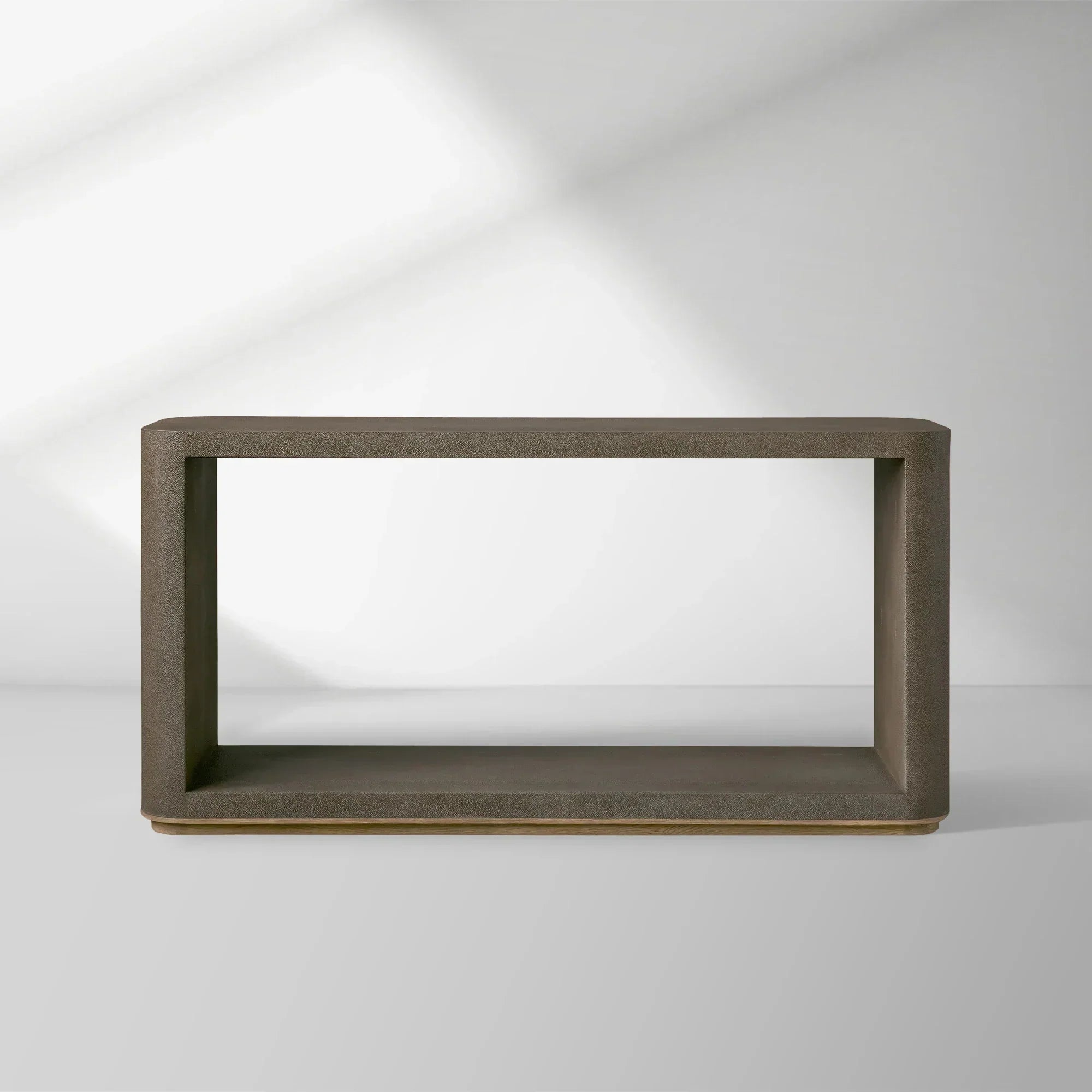 Harrow Entryway Console Table Faux Shagreen Finish Wood Entrance Table