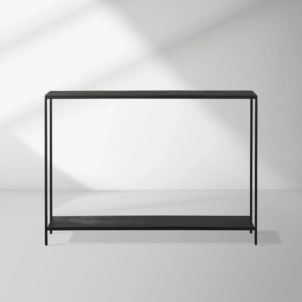 Kavali Slim Metal Entrance Console Table Solid Iron Frame Hallway Entryway Table