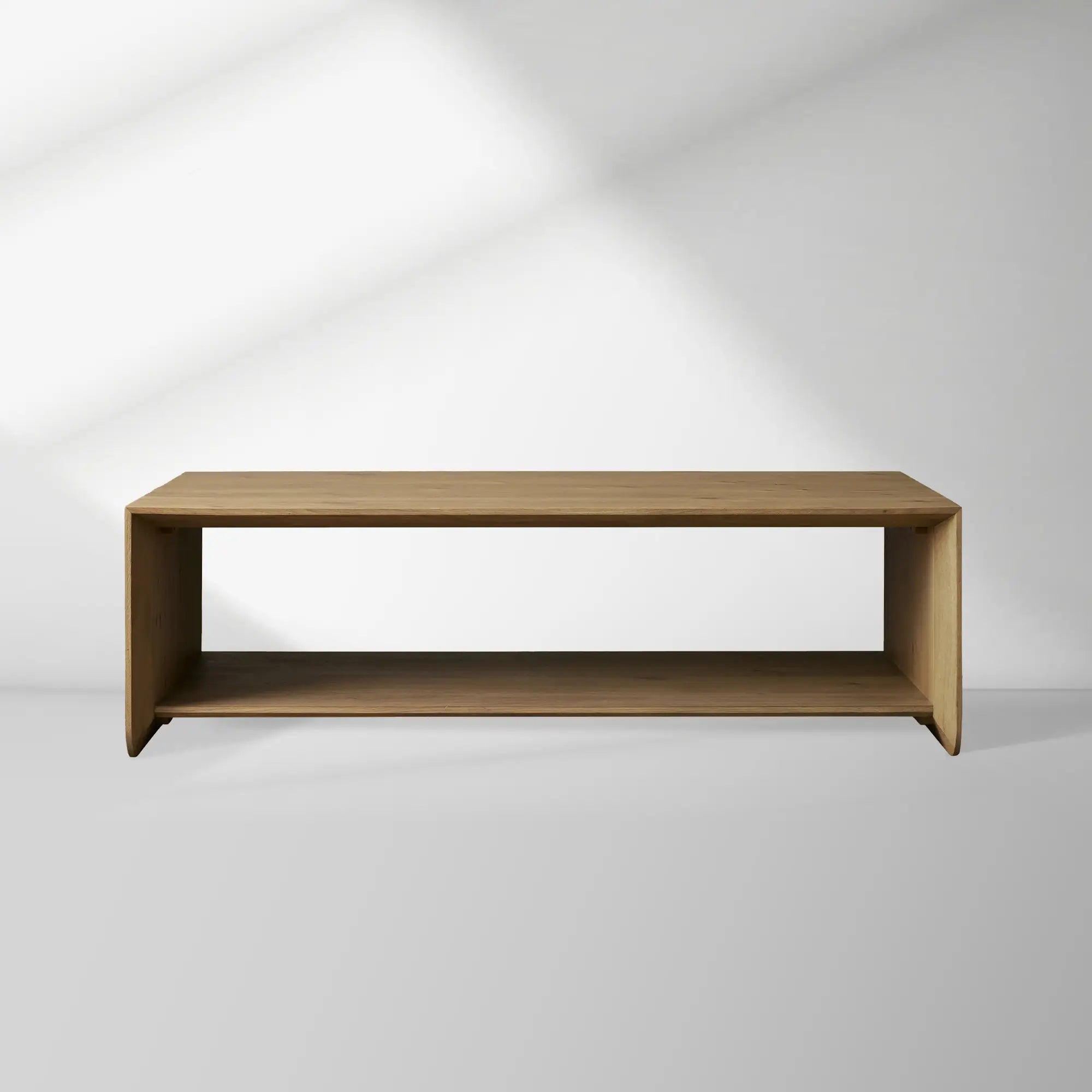 Felton Minimalist Coffee Table Oak Cocktail Table Rural Living Room Wood Center Tea Table