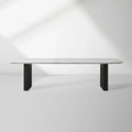Saint Germain Marble Top Coffee Table Living Room Cocktail Table Clement Wood Base Center Tea Table