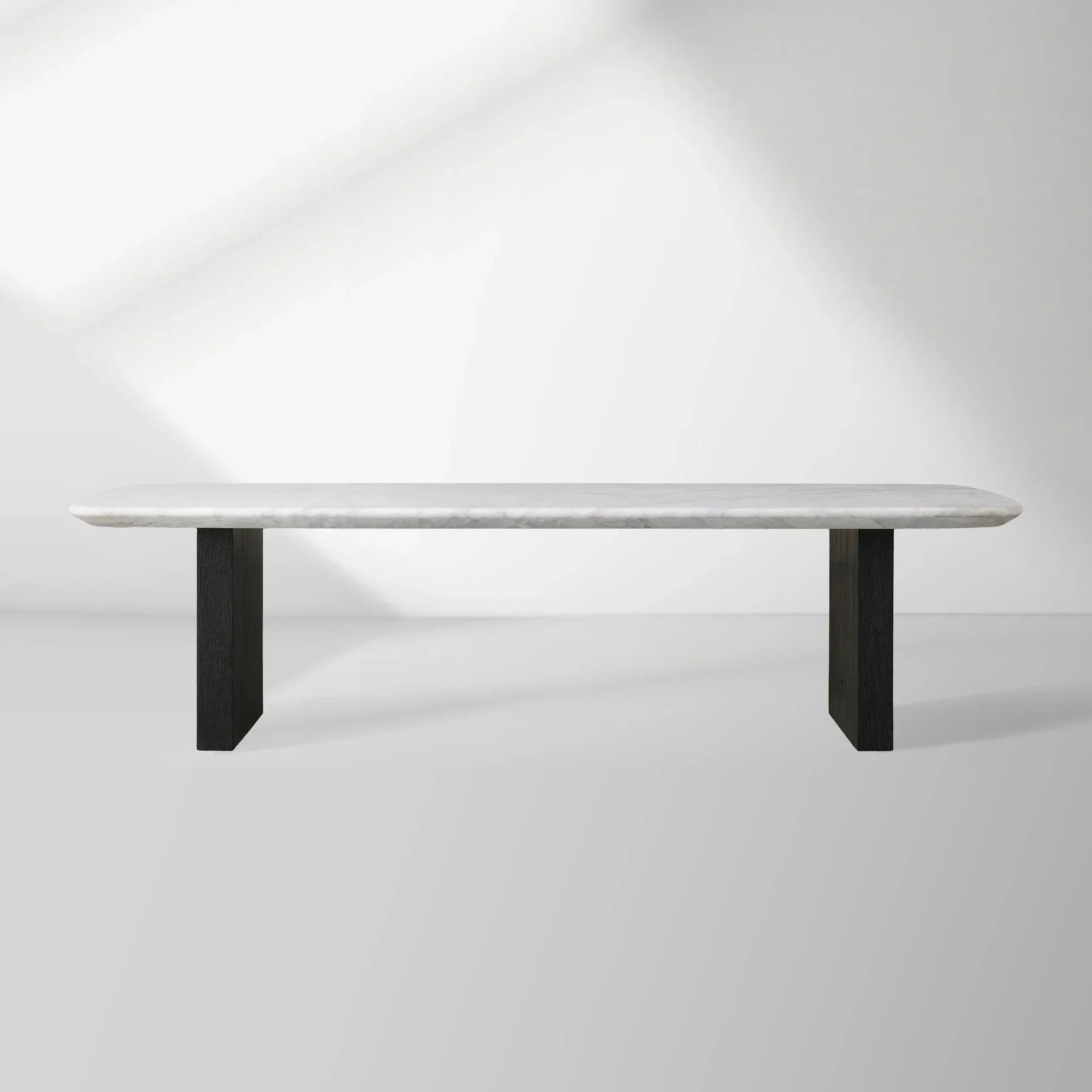 Saint Germain Marble Top Coffee Table Living Room Cocktail Table Clement Wood Base Center Tea Table