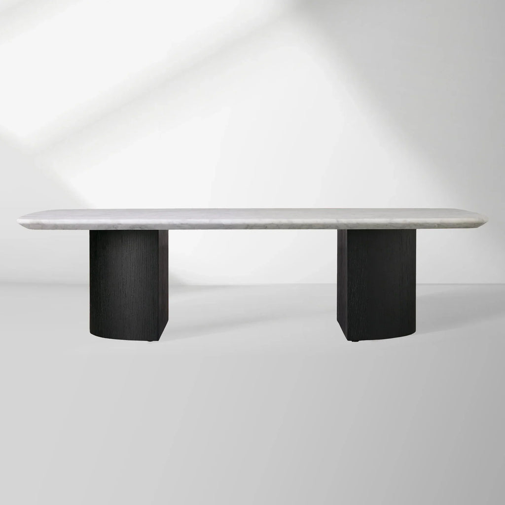 Saint Germain Marble Top Coffee Table Oak Wood Dauphine Base Cocktail Table Living Room Ston Top Center Tea Table
