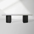 Saint Germain Marble Top Coffee Table Oak Wood Dauphine Base Cocktail Table Living Room Ston Top Center Tea Table