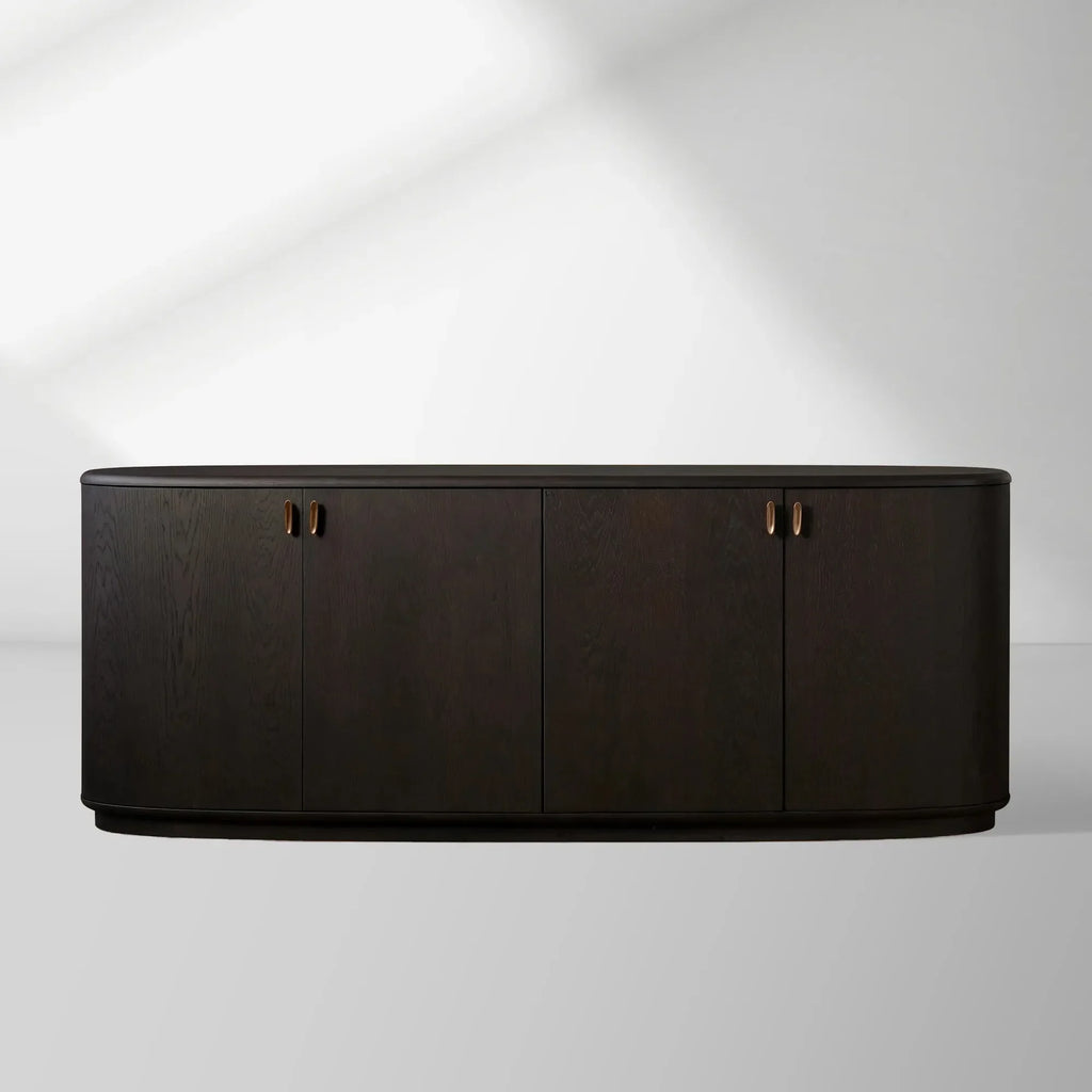 Bexler Natural Wood Sideboard Buffet Table Living Room Entryways Cabinet