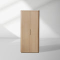 Caden Wood Door Tall Storage Cabinet Walnut Curio Display Cabinet dining Entryway China Cabinet
