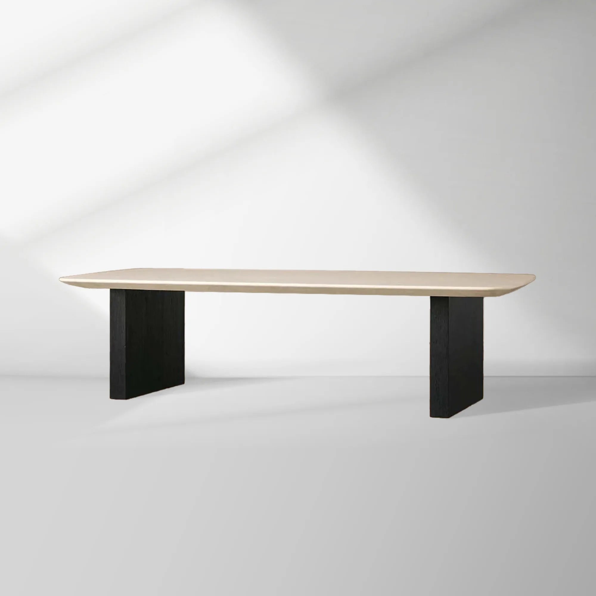 Saint Germain Marble Top Coffee Table Living Room Cocktail Table Clement Wood Base Center Tea Table