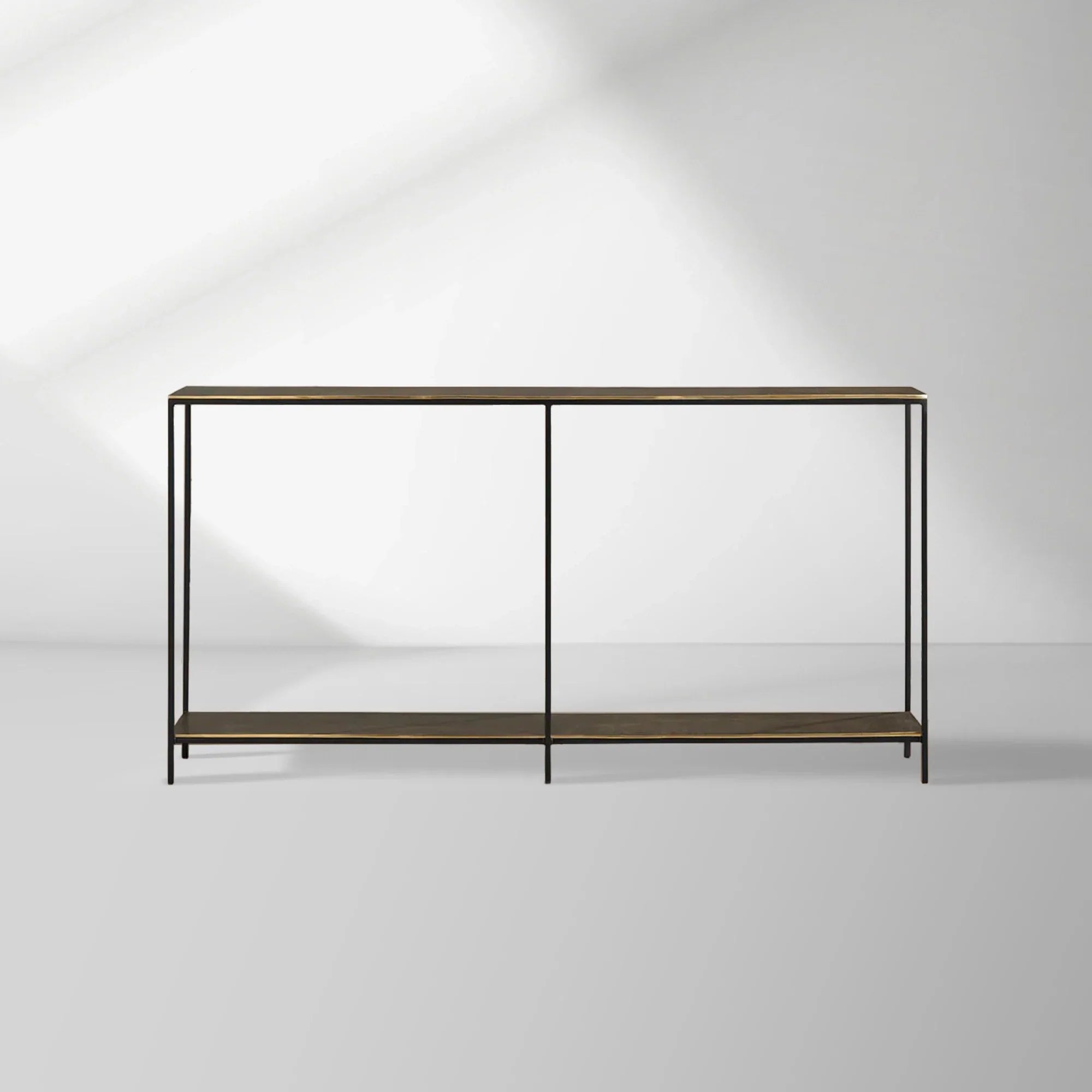 Kavali Metal Entryway Console Table Solid Iron Frame Hallway Entrance Table