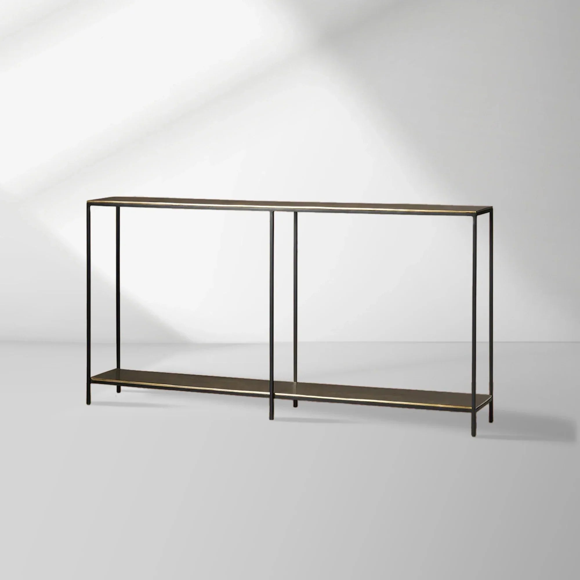 Kavali Metal Entryway Console Table Solid Iron Frame Hallway Entrance Table