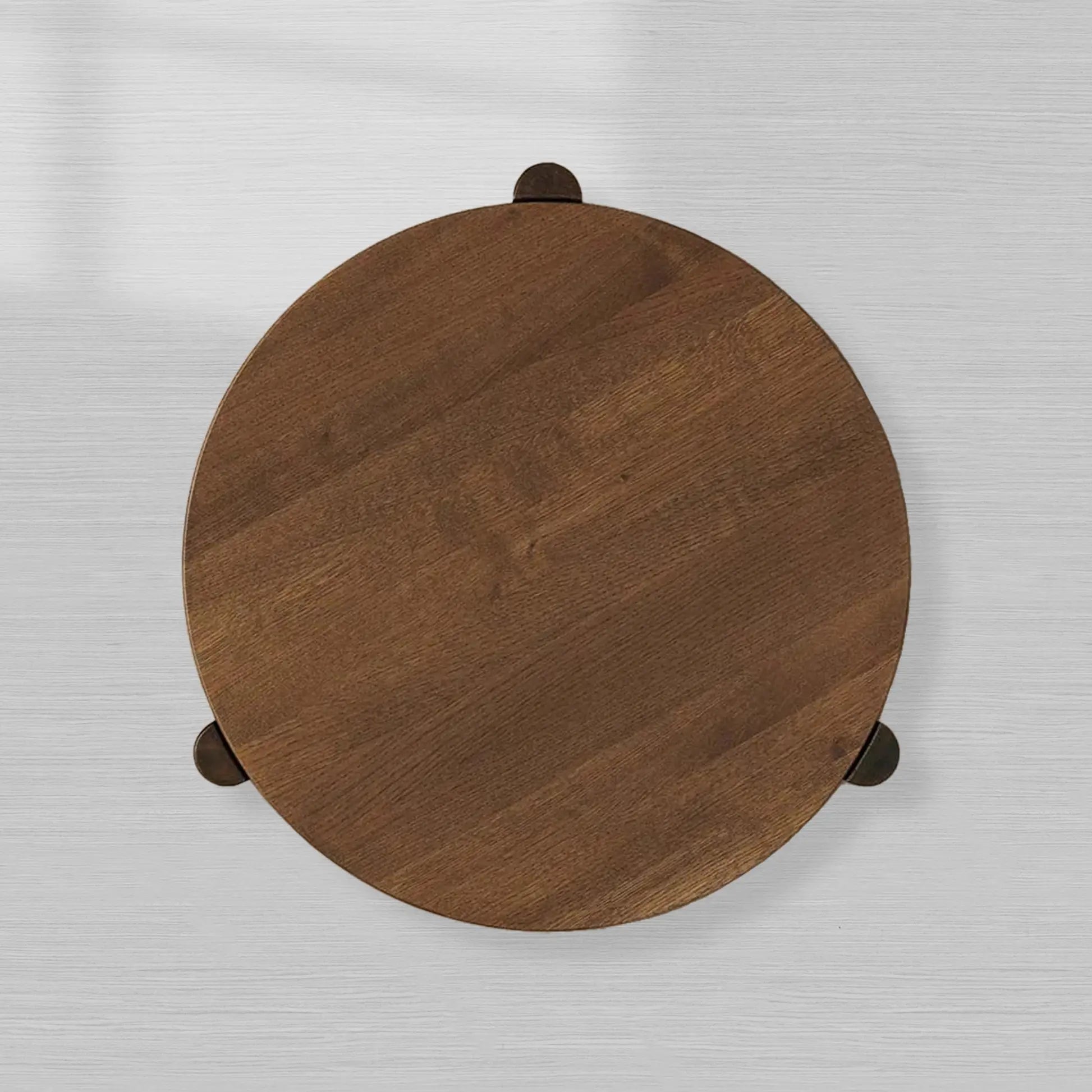 Lonelle Oak Coffee Table Round Versatile Nesting Cocktail Table Column-Style legs Center Tea Table