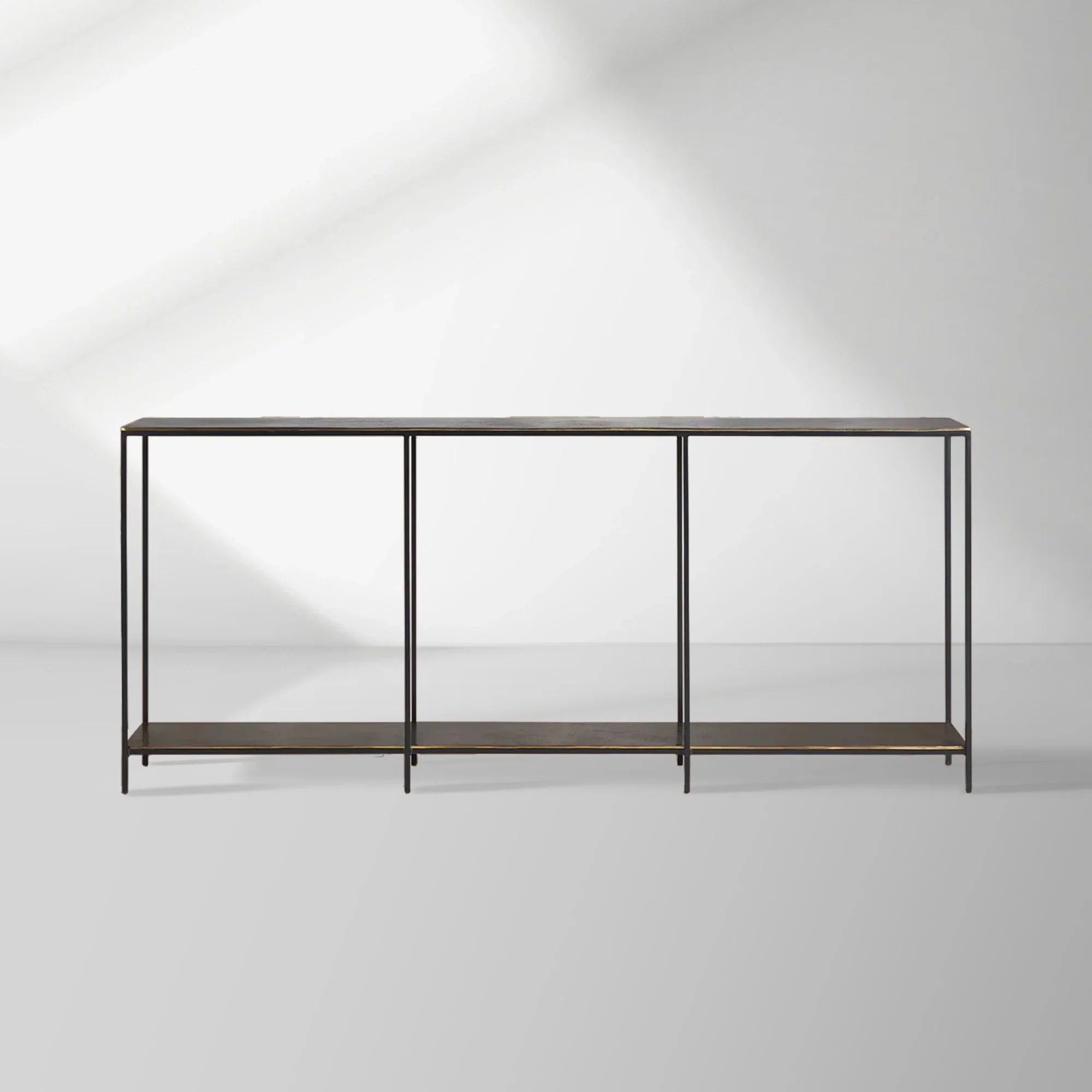 Kavali Metal Entryway Console Table Solid Iron Frame Hallway Entrance Table