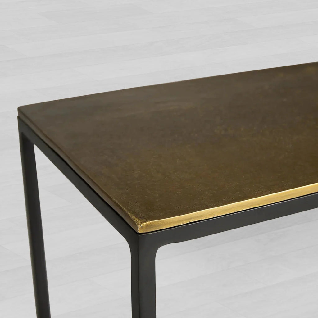 Kavali Metal Entryway Console Table Solid Iron Frame Hallway Entrance Table