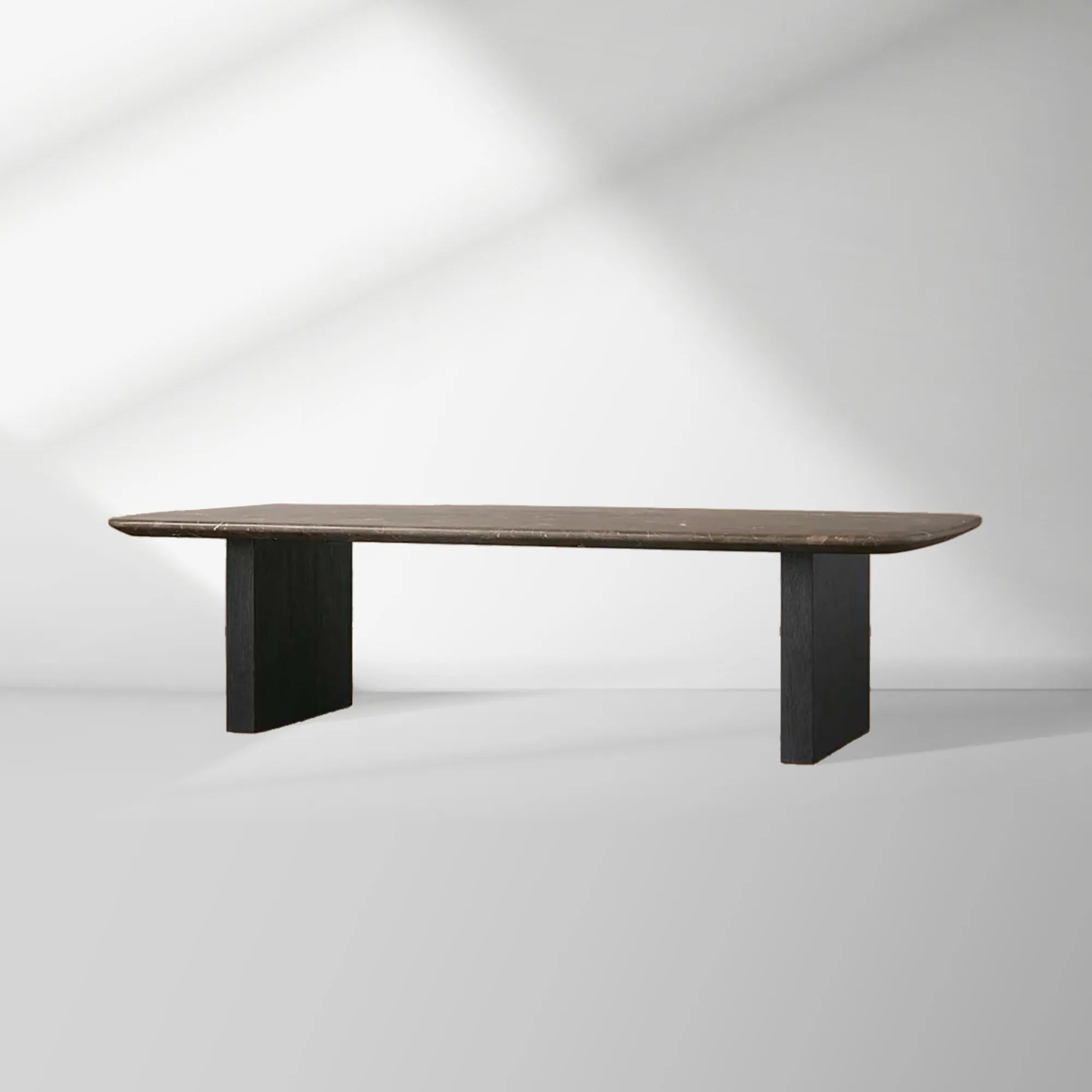 Saint Germain Marble Top Coffee Table Living Room Cocktail Table Clement Wood Base Center Tea Table