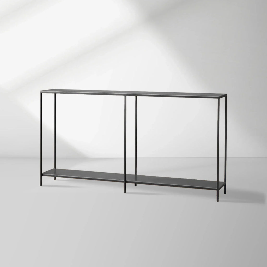 Kavali Metal Entryway Console Table Solid Iron Frame Hallway Entrance Table