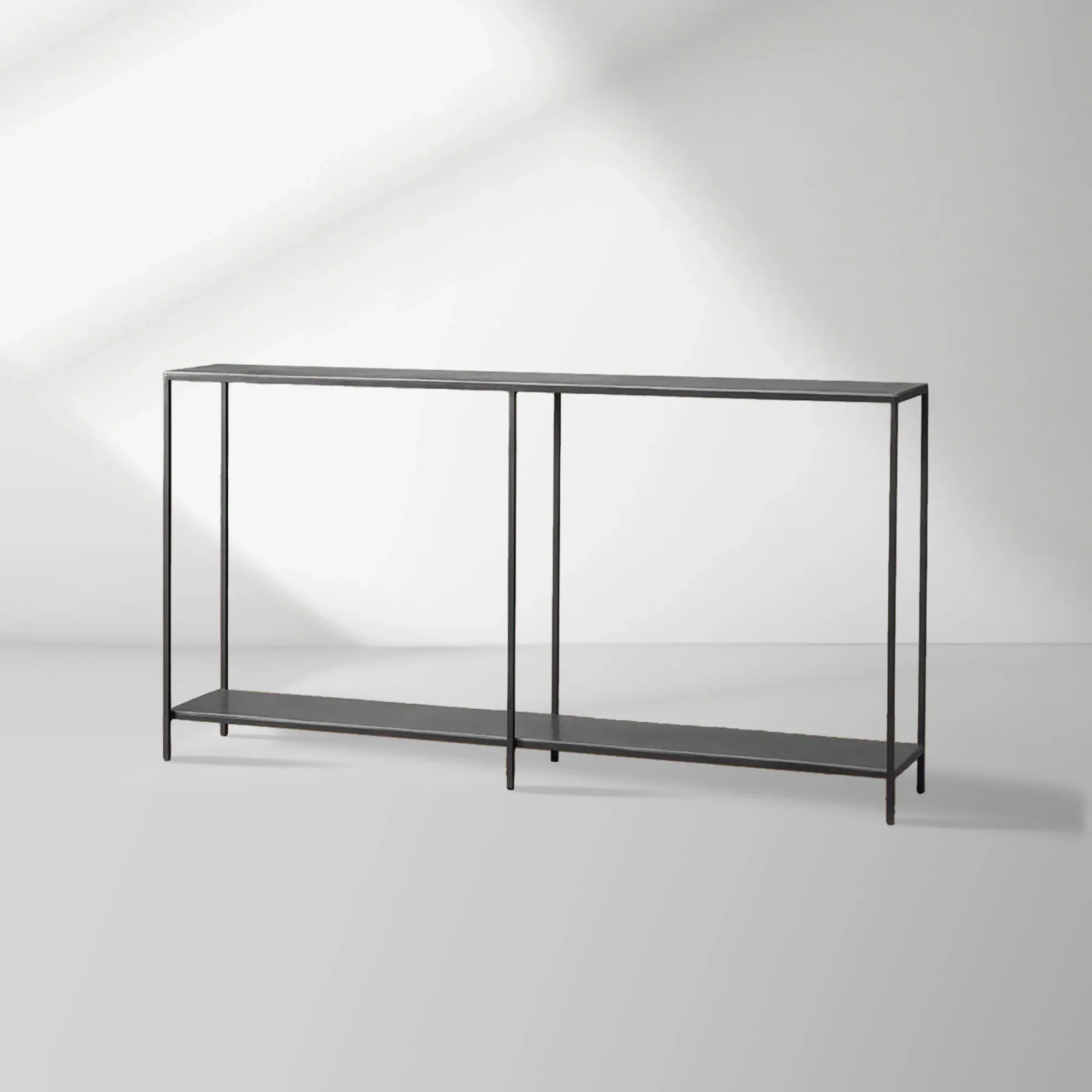 Kavali Metal Entryway Console Table Solid Iron Frame Hallway Entrance Table