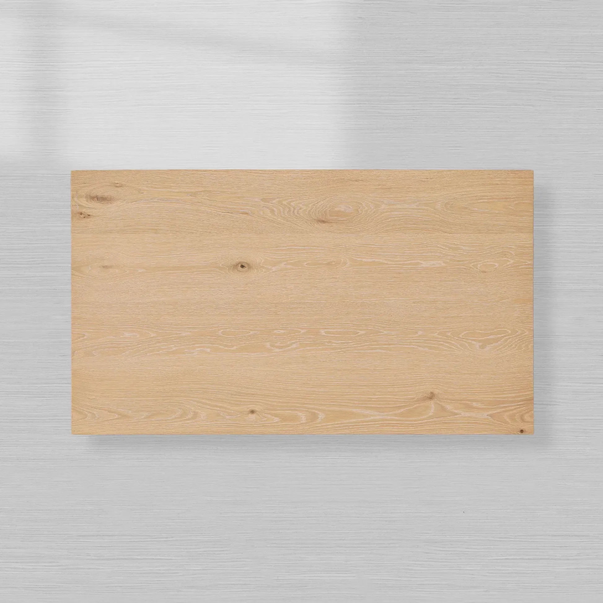 Sullivan Rectangular Oak Coffee Table Black Plinth Base Cocktail Table Wood Living Room Center Tea Table