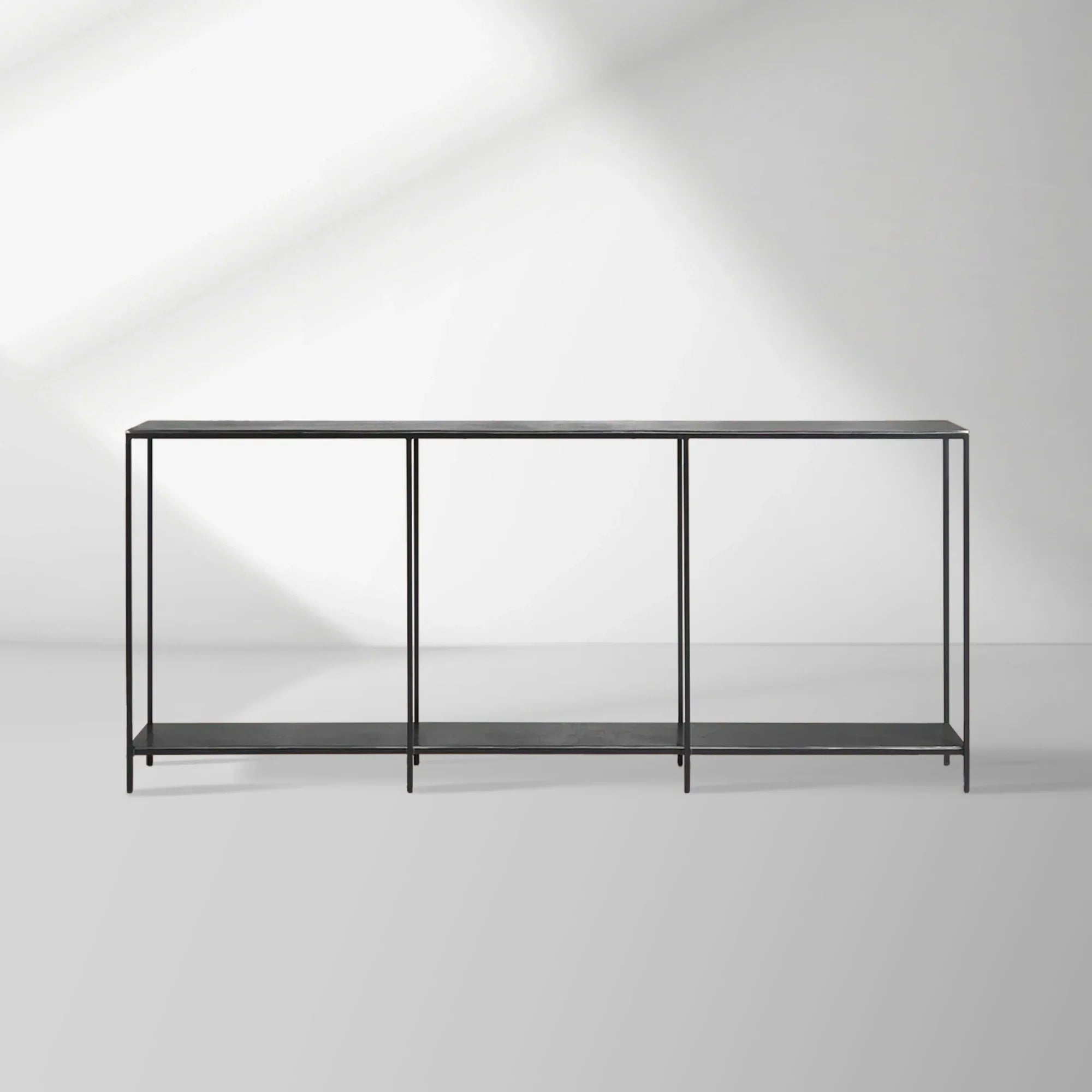 Kavali Metal Entryway Console Table Solid Iron Frame Hallway Entrance Table
