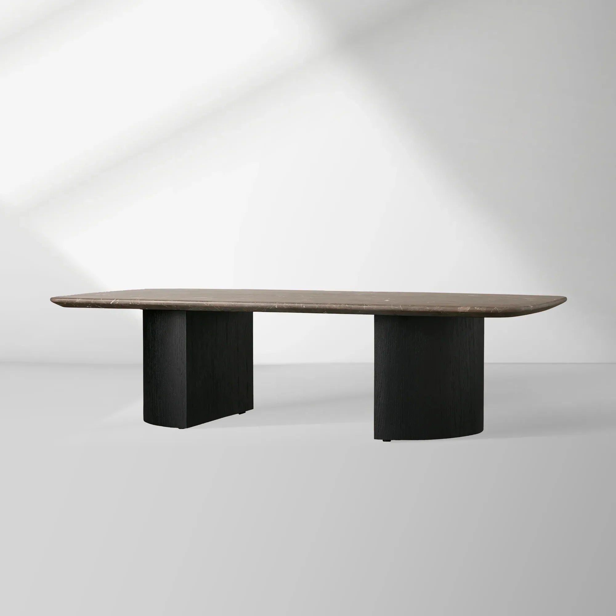 Saint Germain Marble Top Coffee Table Oak Wood Dauphine Base Cocktail Table Living Room Ston Top Center Tea Table