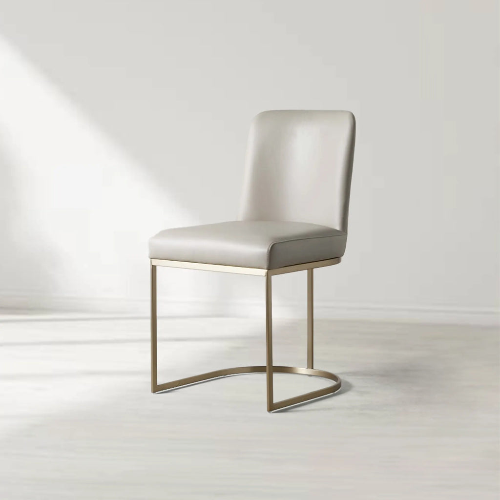 Bradley Curved Back Dining Chair with Upholstered Modern Steel Frame Living Room Chairs