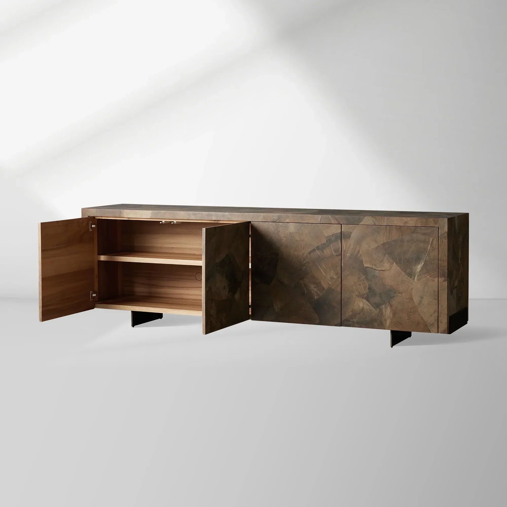 Polanco Salvaged Ash Sideboard Wood Buffet Cabinet Table Living Room Entryways TV Cabinet