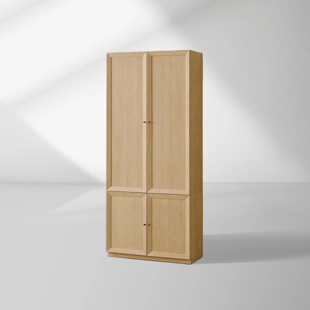 Nason Modular Oak Tall Display Cabinet Modern Living Room Large lockers