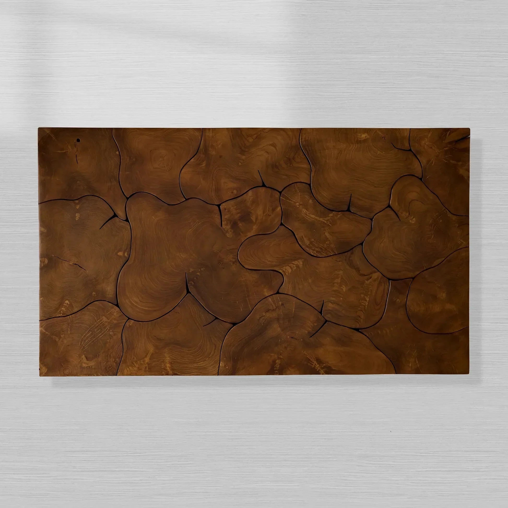 Kalmar Teak Wood Coffee Table Living Room Rectangle Center Tea Table Unique Cocktail Table