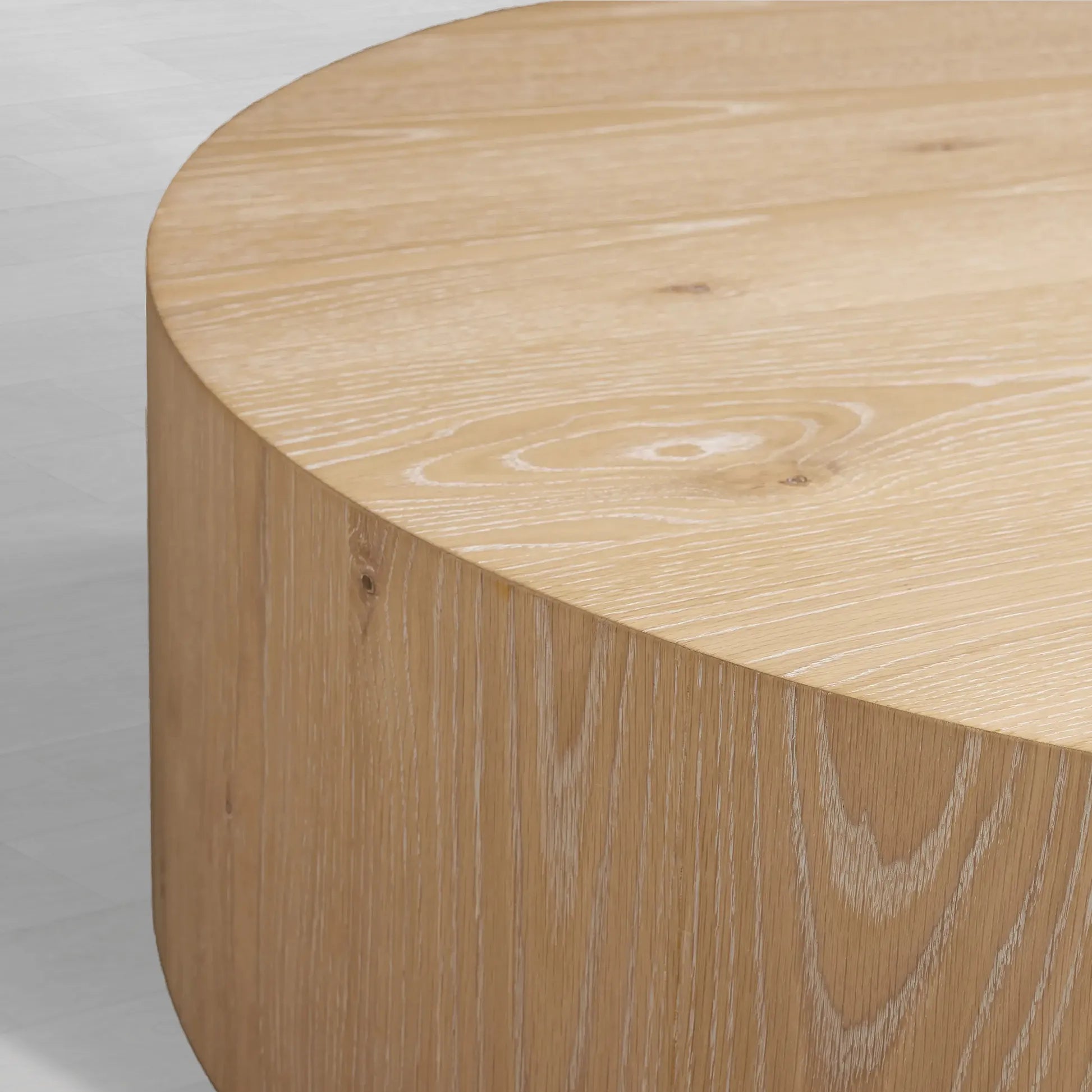 Sullivan Wood Round Coffee Table Oak Cocktail Table Simplicity Living Room Center Tea Table
