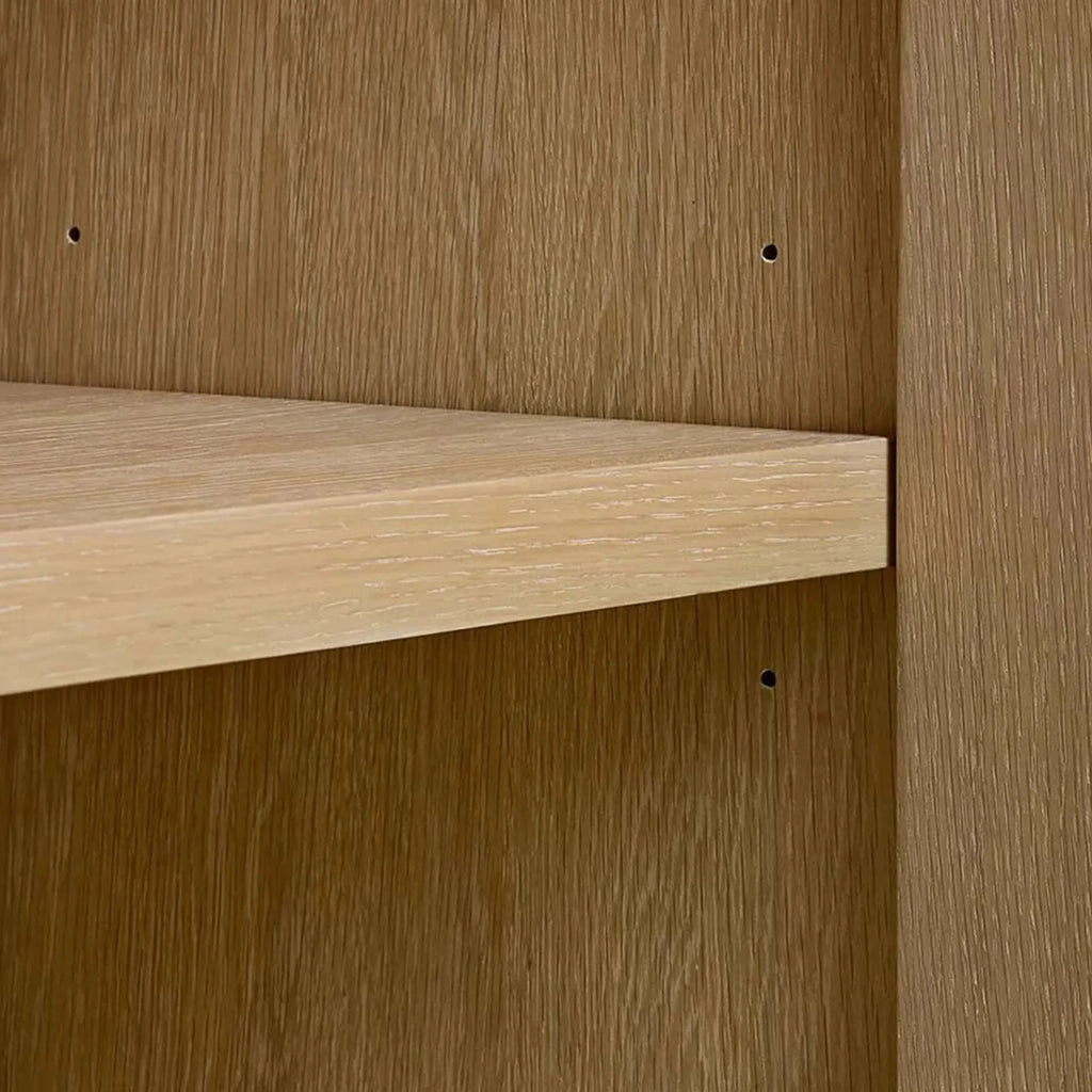 Nason Modular Oak Tall Display Cabinet Modern Living Room Large lockers