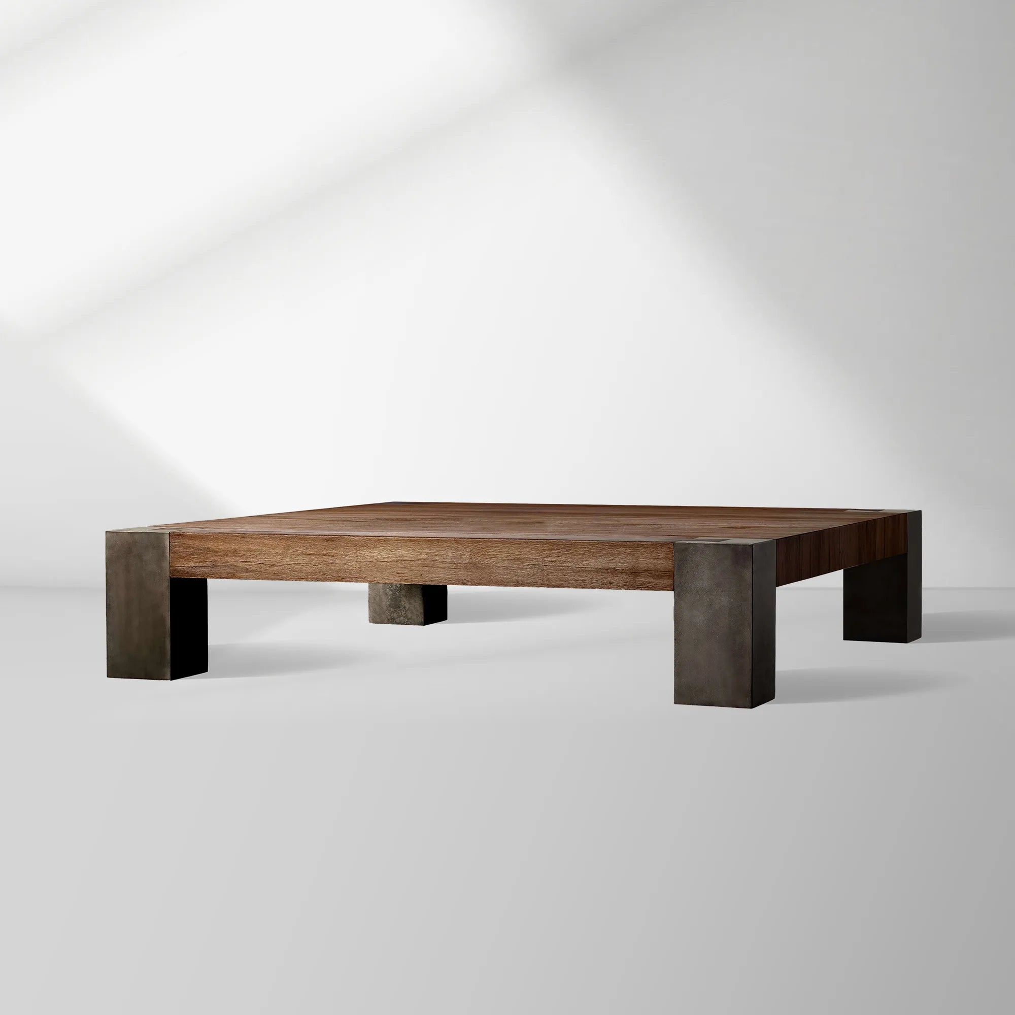 Telluride Square Oak Coffee Table Wood Cocktail Table Living Room Center Tea Table Vintage Cocktail Table